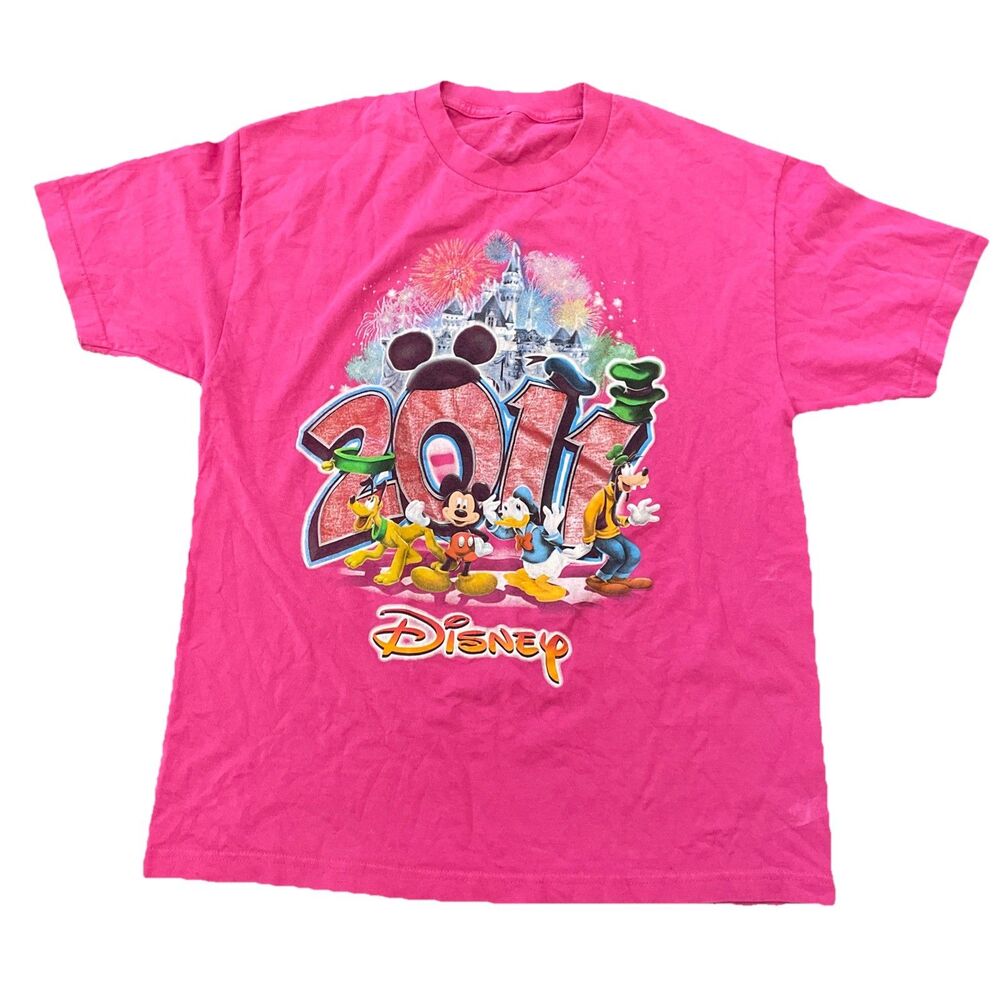 Disney World 2011 T-Shirt Pink Size Large disney parks y2k